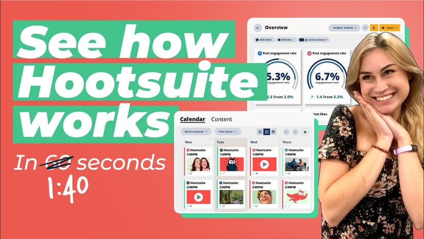 Mira cómo funciona Hootsuite en 1:40